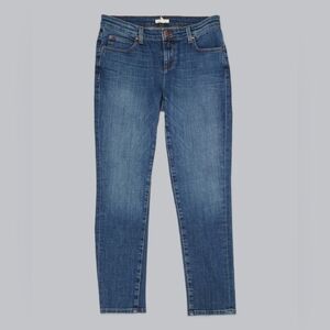 Eileen Fisher Organic Cotton Stretch Skinny Jeans Blue Mid Rise Sz 10